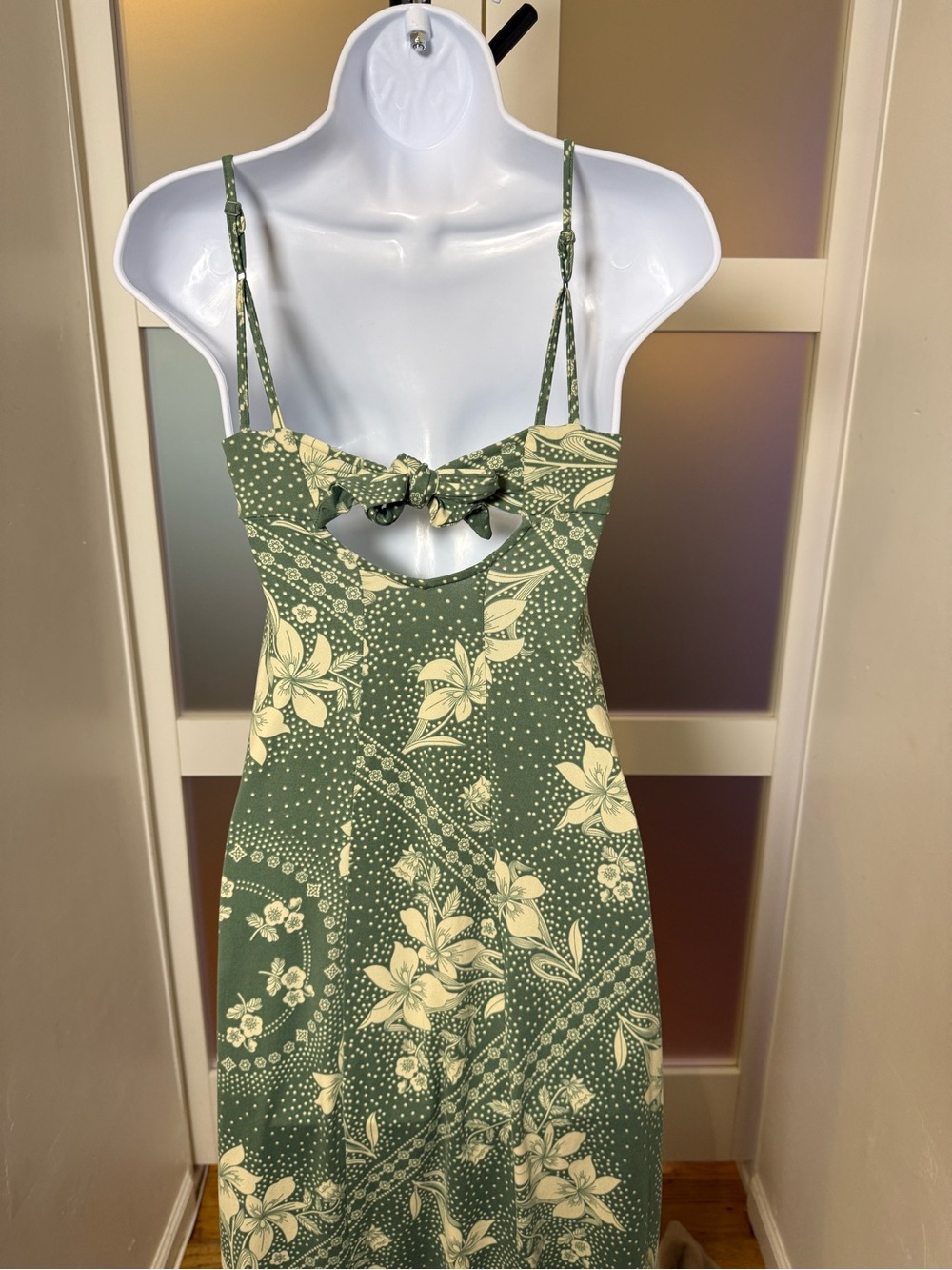 Urban Outfitters Boho Green Floral Slip Midi Dress, XS - Picture 5 of 12